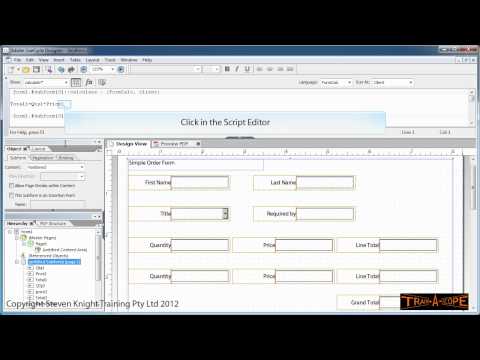 Simple formulas in  LiveCycle Designer