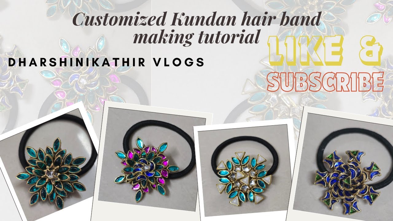 How to make 3D Kundan stone rubber bands with Mdf borads # 3D kundanband 