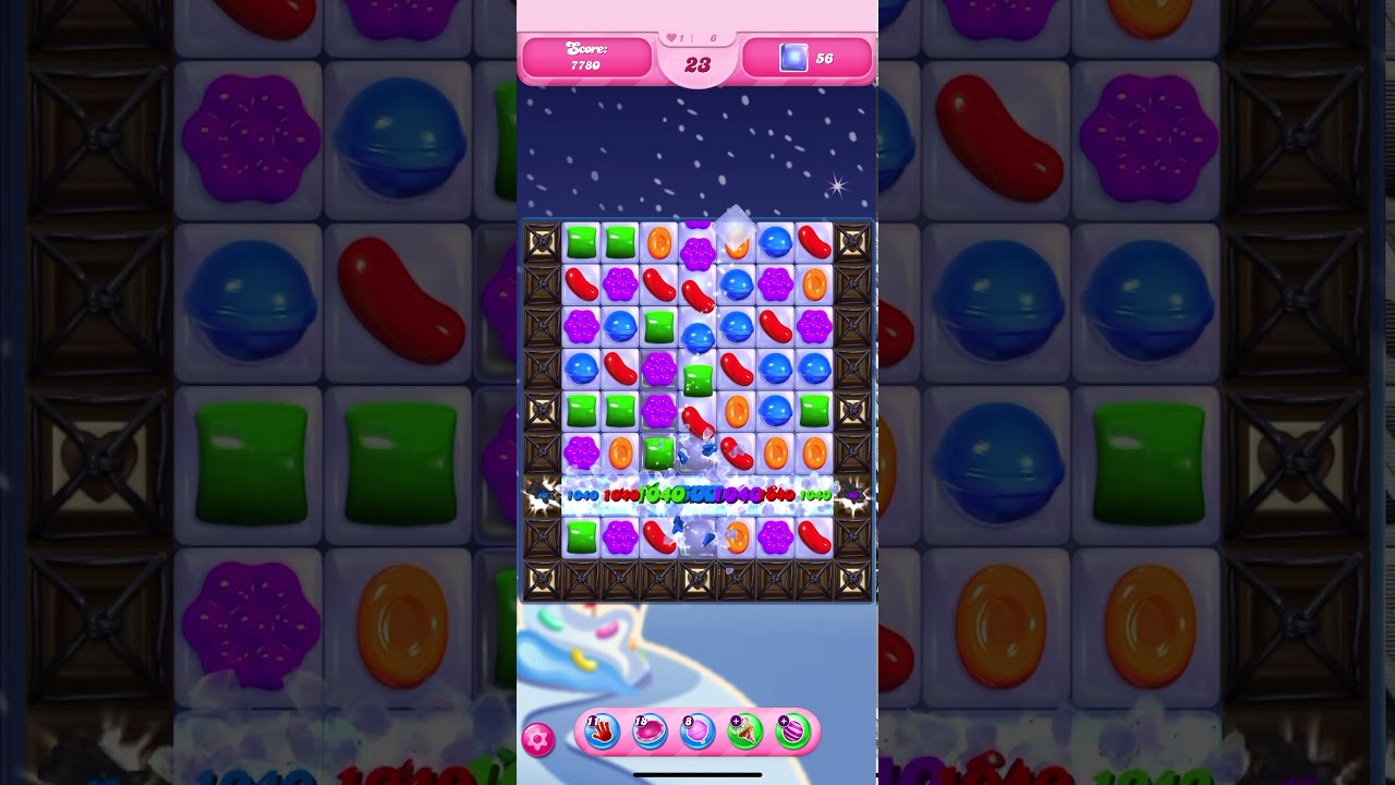 Candy Crush Saga winter festival Level 6