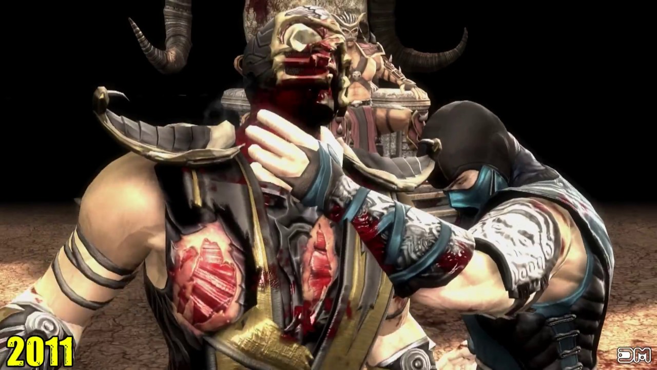 Mortal Kombat Evolution of Sub-Zero Spin Rip Finishing Move MK1 to MK XL (1992-2017)