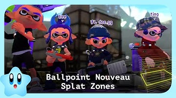 Ballpoint Splatling Nouveau - Dee Raw Gameplay - Splatoon 2 - Splat Zones