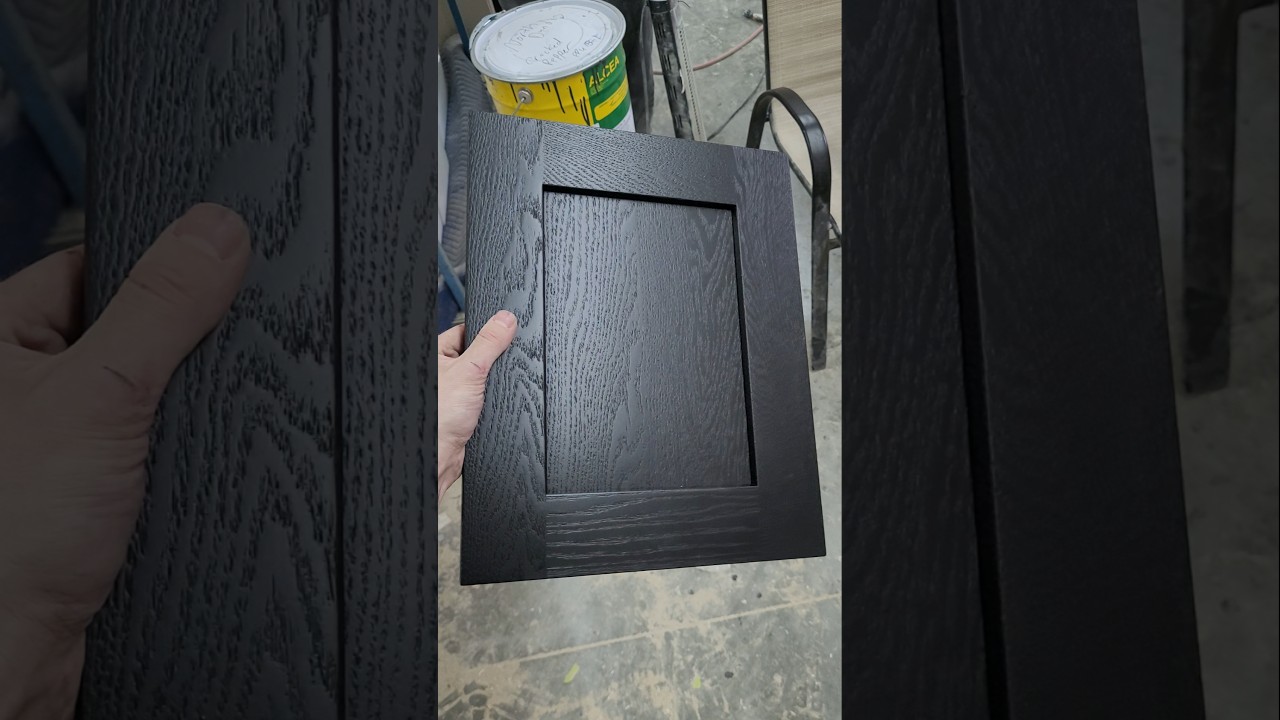 Oak stained black - custom finish