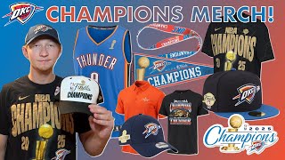 Oklahoma City Thunder 2025 NBA Champions MERCH UNBOXING!