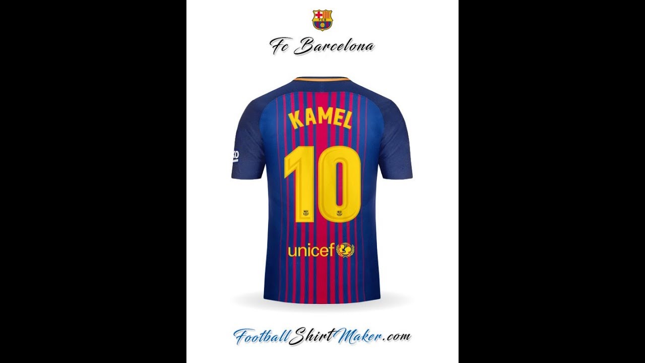Comment Ecrire Son Nom Sur Un Maillot Du Barca 17 18 Youtube