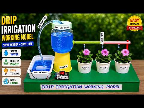 drip irrigation working model for science project exhibition - diy - diypandit | DIY pandit