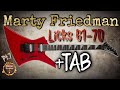 Marty Friedman Guitar Lesson | Rock Licks 61-70 with TAB | Hot Licks