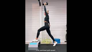 FFE overhead split squats