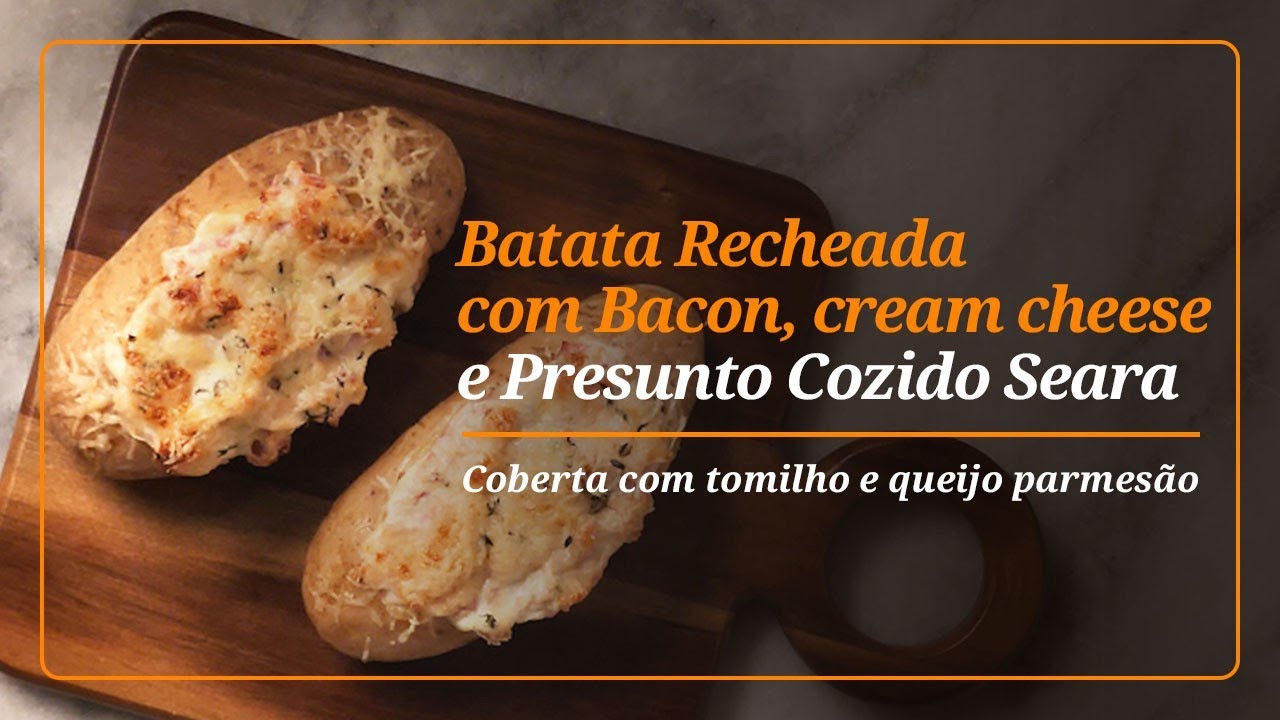 COMO FAZER BATATA RECHEADA COM BACON E PRESUNTO