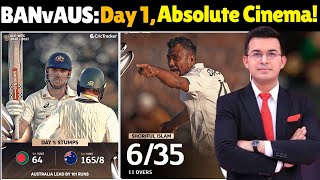 BAN vs AUS Day 1 Highlights | AUS vs BAN 2nd Test Day 1: 18 Wickets, Starc & Shoriful Create HIST...