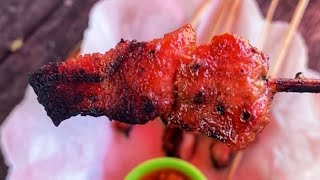 Best Satay On The Island | BBQ Pork Skewers With Coconut Charcoal