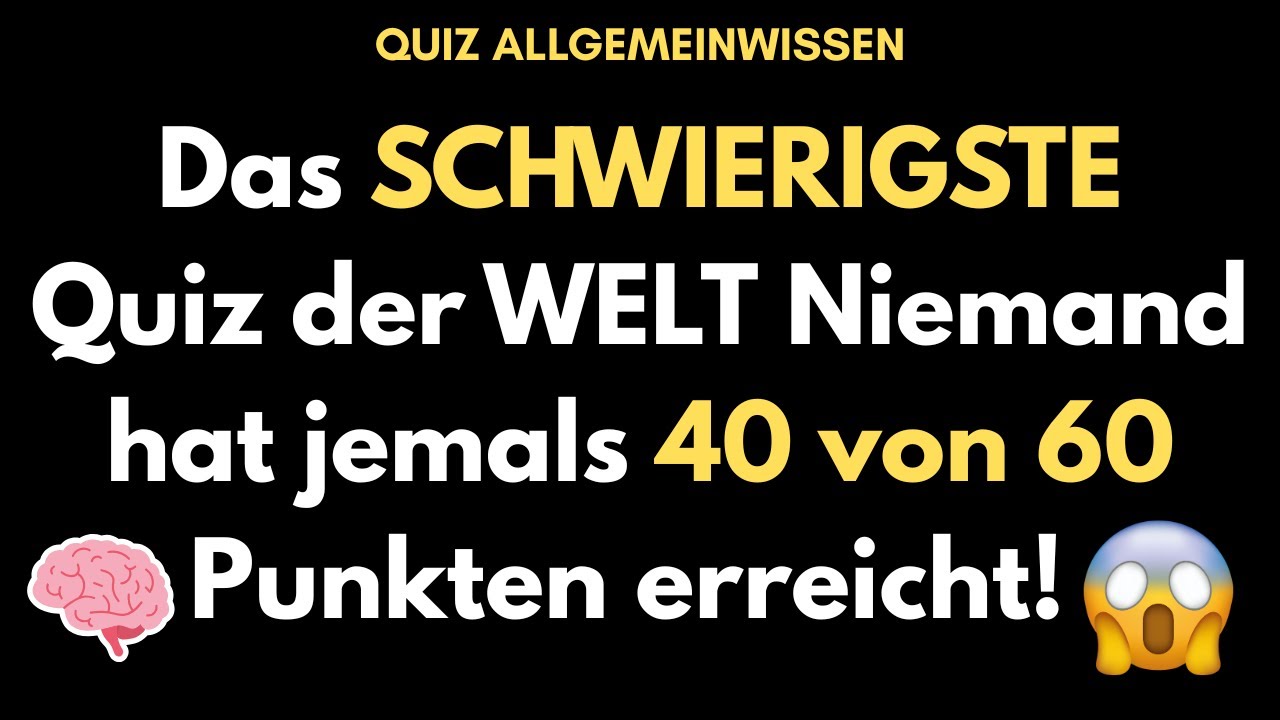 Ist Ihr Gehirn Noch in Form? | QUIZ FÜR SENIOREN Allgemeinwissen 69