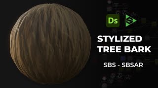 Stylized Tree Bark - Substance 3D Designer - SBS & SBSAR