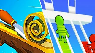 Spiral roll VS bridge race gameplay | Walkthrough |Play on android and iOS mobile screenshot 3