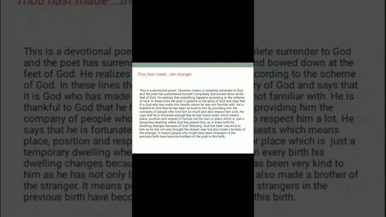 Song no 63(Gitanjali) by Rabindranath Tagore, part 2