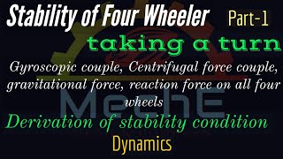 Stability of four wheel vehicles moving along curved path | Part-1/2