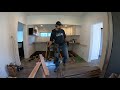 Sinking kitchen floor remove and reframe timelapse