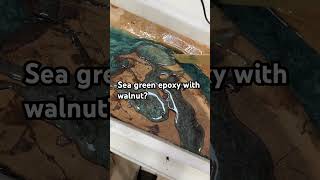 Gonna give the sea green epoxy a try with the walnuts #diyepoxy #weekendwoodworker #thewoodworks