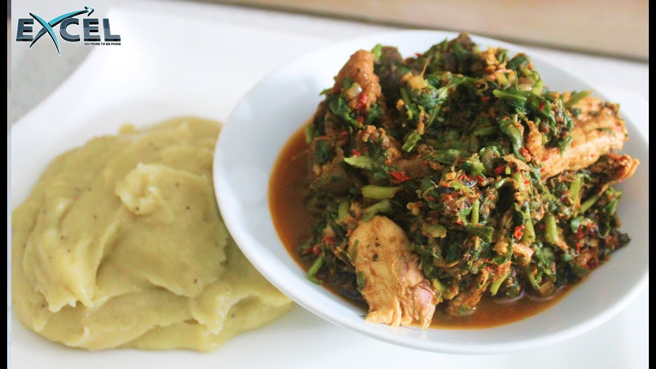 How to Prepare Water leaf soup and plantain swallow YouTube