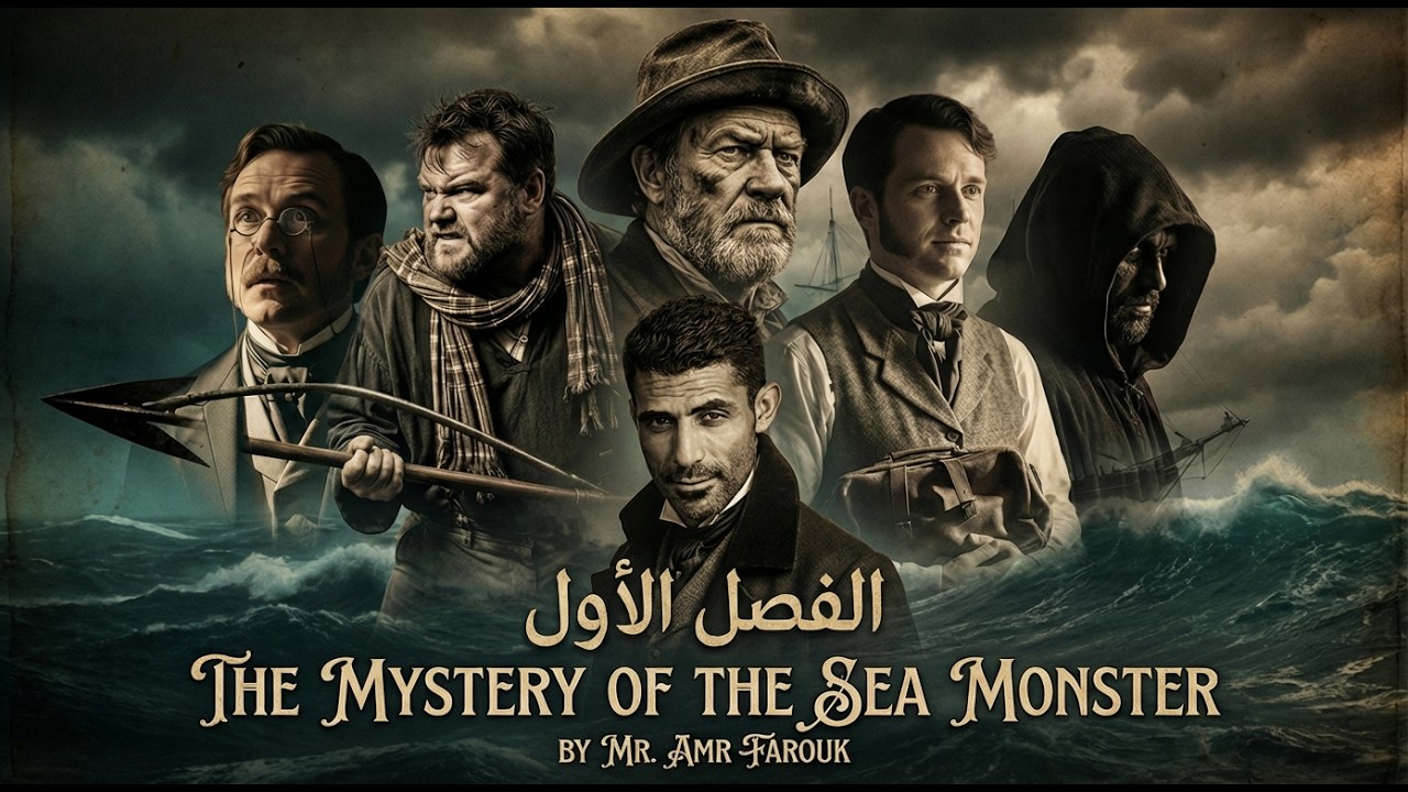 ظهور الوحش الغامض! 🦑 | شرح الفصل الأول قصة 20,000 Leagues Under the Sea | تالتة إعدادي
