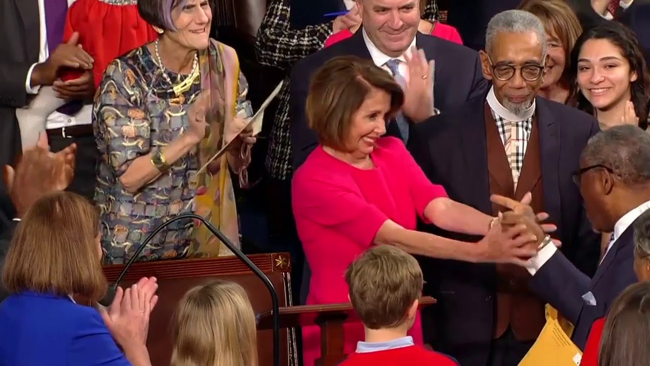 US House elects Nancy Pelosi as speaker newspaper mockup