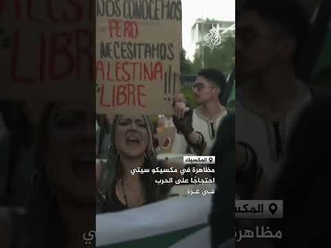 مظاهرة في العاصمة المكسيكية احتجاجا على الحرب في غزة