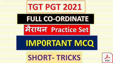 FULL COORDINATE MATHS PRACTICE SET IN ONE VIDEO | TGT PGT 2021 | MOST IMP MCQ | SHORT TRICKS | DSSSB