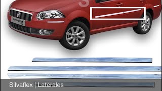 Molduras Cromadas Para Fiat Siena Elx 2008 Al 2012 Silvaflex