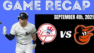 Orioles Beat Yankees 4-3 / Game Recap / Chapman Blows Game Again / Almost No-hit