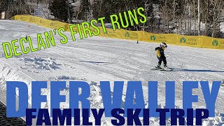 4 yr old Declan first time skiing at Deer Valley