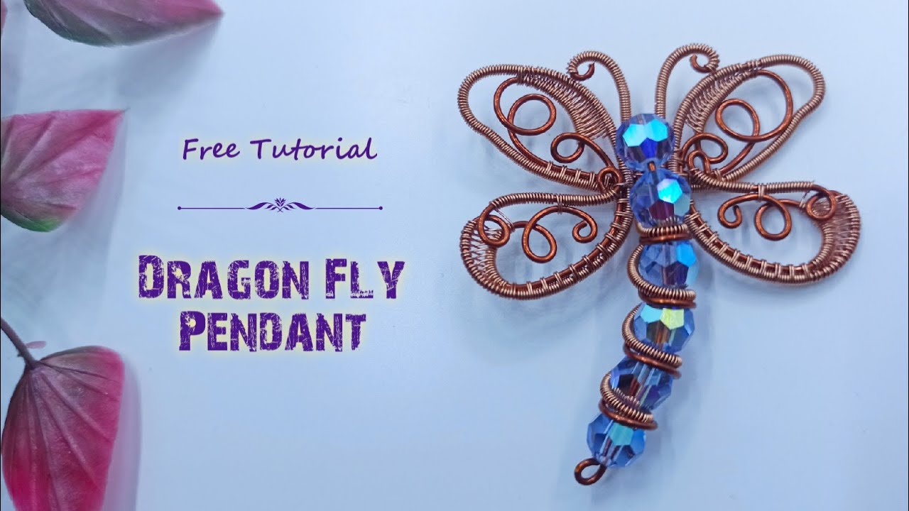 Как сделать кулон в виде стрекозы - Учебник по проволочной обмотке