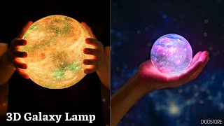 BEST 3D Printed Galaxy MOON LAMP | LED Lights Color Switch Design Home Room