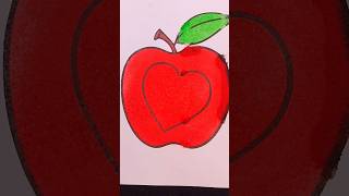 ❤️ Hidden Heart Apple Art 🍎🍎 Sweet Heart Apple Drawing ❤️#AppleArt#HeartDrawing #CreativeArt
