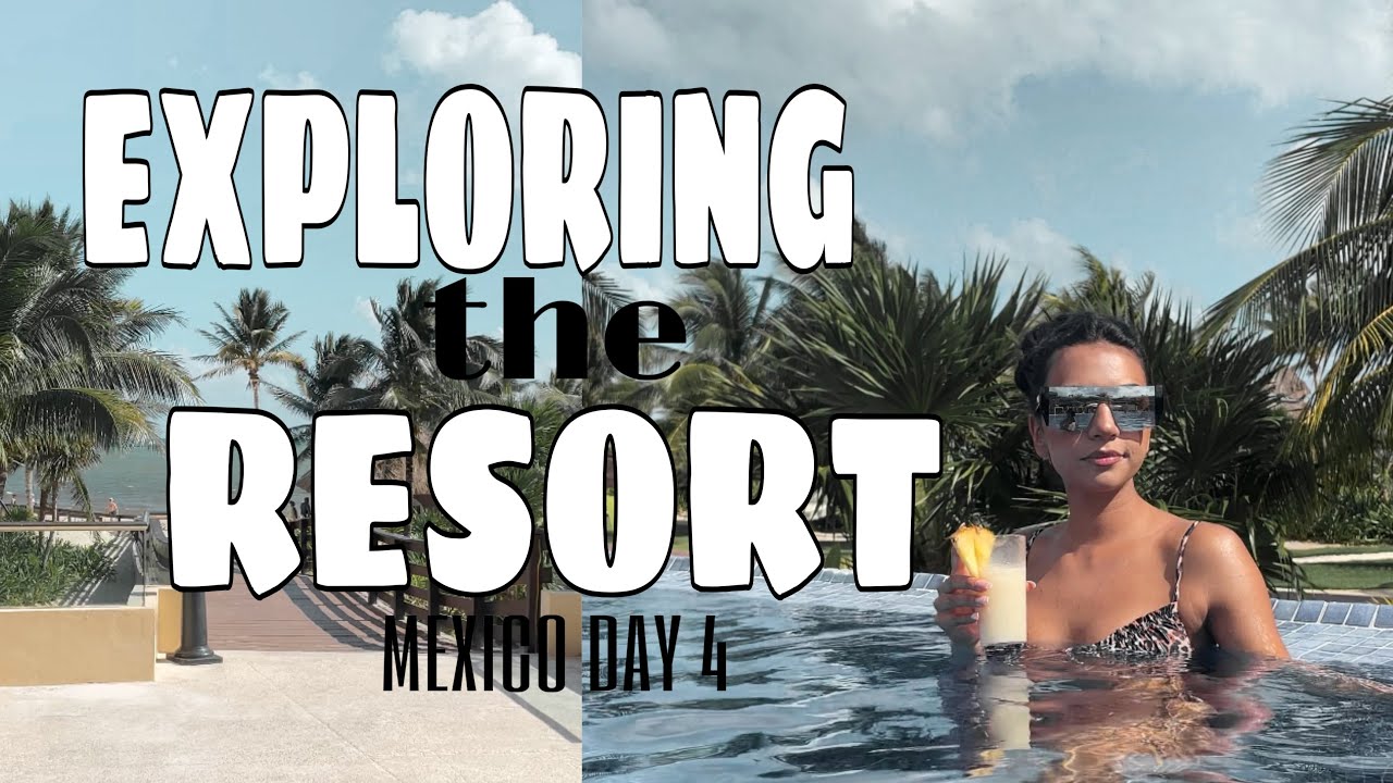 INSANE INFINITY EDGE POOL!! Mexico Vacation Day 4 - Exploring the Resort + taking IG content :)