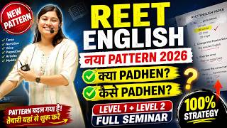 REET English 2026 New Pattern | Level 1 & 2 Complete Strategy by Shivani Ma'am