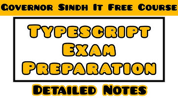 Typescript Exam Preperation | Detailed Notes | Governor Initiative for AI, Web 3.0 and Metaverse