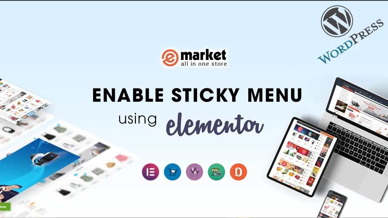 Enable Sticky Menu Using Elementor in WordPress | WPThemeGo - YouTube