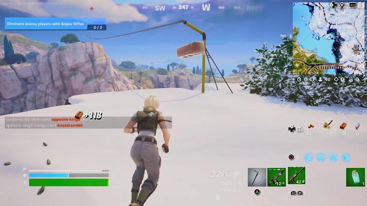 The random glider challenge in Fortnite. YouTube