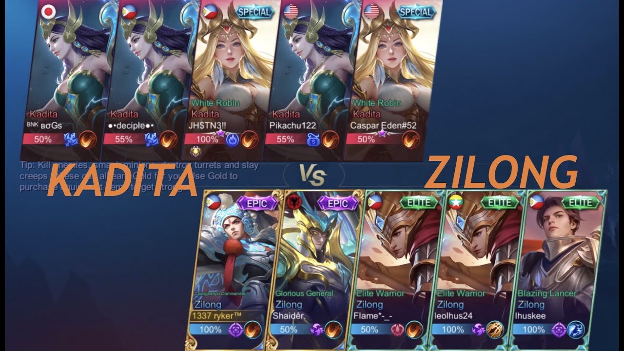 KADITA VS ZILONG | ARCADE MIRROR MODE | Mobile Legends: Bang Bang