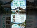 #RainDayWarnings 🌧️🌲 Clogged Gutters Overflow💧 Lingering Water Builds🏠 Overflow Marks Siding