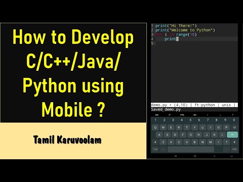 How to Develop Python C C++ Java Program using  Android Mobile or Tablet |  Termux | Tamil