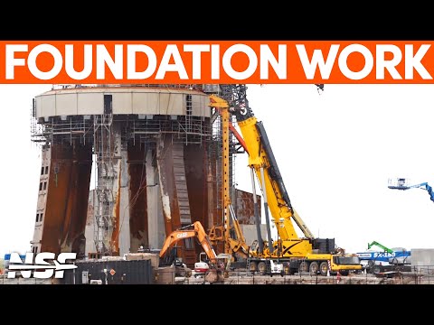 Foundation Piling Work at the Orbital Launch Mount | SpaceX Boca Chica