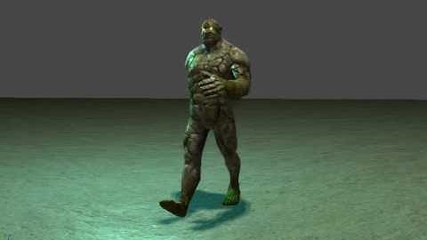 Normal mapped golem, skinning test_01