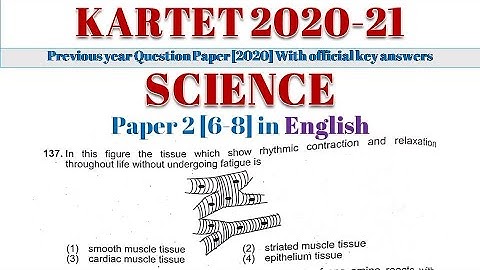 KARTET Science question paper in English|Science pedagogy paper 2 question paper with answers