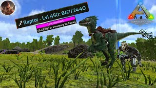 MAX LEVEL RAPTOR TAMING!! ARK SURVIVAL EVOLVED MOBILE screenshot 1
