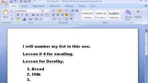 Lesson # 4 Word 2007 Simple instructions for beginners