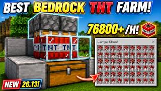 💥 NEW 1.26.13 FULLY AUTOMATIC TNT FARM in Minecraft Bedrock! 💥