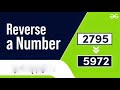 Reverse digits #java #geeksforgeeks #coding #python #csharp #javascript #html #visualstudio2022