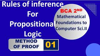 Rules of inference for Propositional Logic |MDU Bca MFCS | Hindi | BJ Scholars