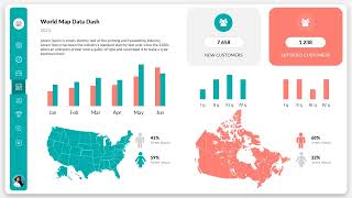 Map Data Dashboards PowerPoint Presentation Template