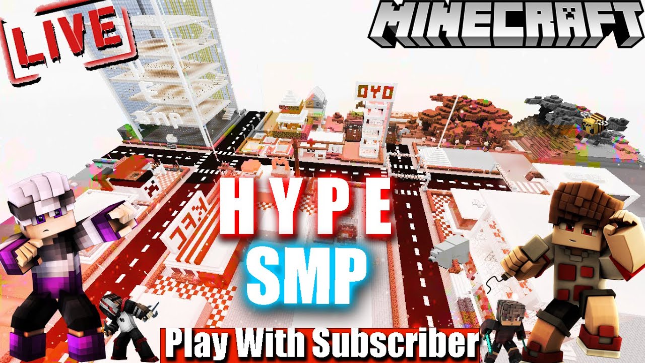 Minecraft PE /JAVA : SMP Live | Playing With Subscribers | Hype Gmaing ...